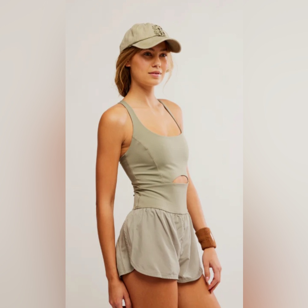 SOLD! NWT Free People Movement Righteous Runsie in Sage Stone